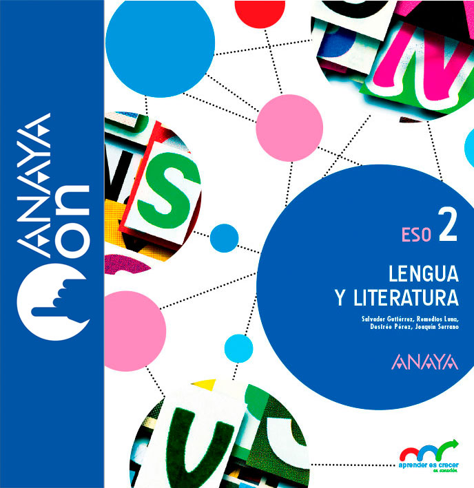 Portada del Libro Lengua y Literatura 2. ESO. ANAYA ON