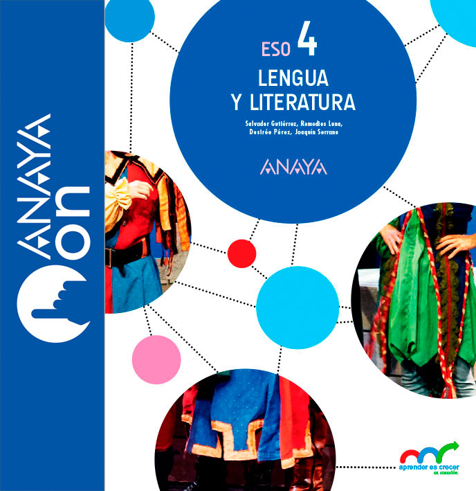 Portada del Libro Lengua y Literatura 4. ESO. ANAYA ON