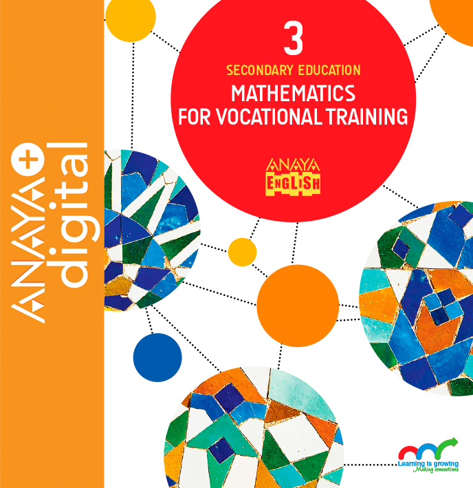 Book cover Mathematics for Vocational Training 3. Secondary. Anaya + digital