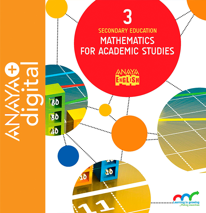 Book cover Mathematics for Academic Studies 3. Secondary. Anaya + digital