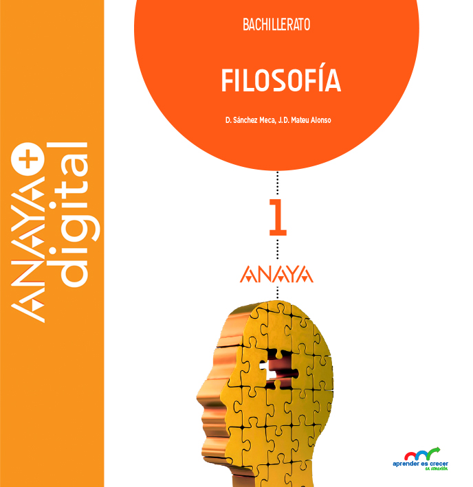 Portada del Libro Filosofía 1. Bachillerato. Anaya + digital