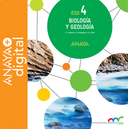 Portada del Libro Biología y Geología 4. ESO. Anaya + digital 