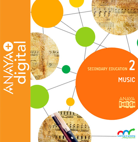 Book cover Music 2. Secondary. Anaya + digital