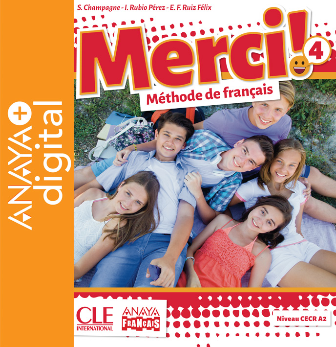 Couverture du livre Merci!. Méthode de français 4. ESO. Anaya + Digital