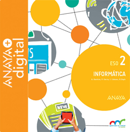 Portada del Libro Infomática 2. ESO. Anaya + digital