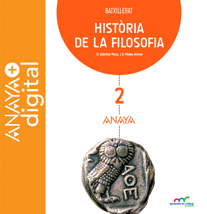 Portada del llibre Historia Filosofia 2. Batxillerat. Anaya + digital