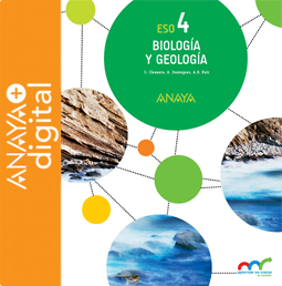 Portada del Libro Biología y Geología 4. ESO. Anaya + digital