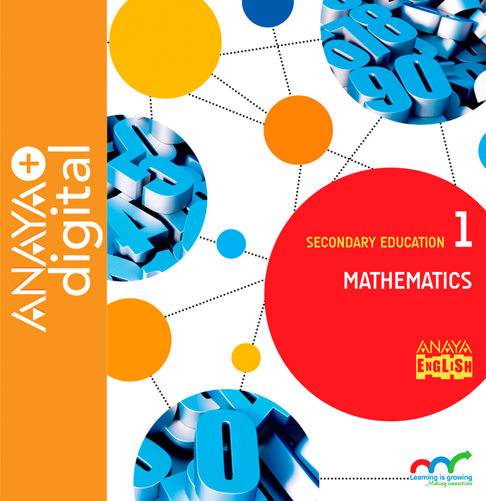 Book cover Mathematics 1. Secondary. Anaya + digital