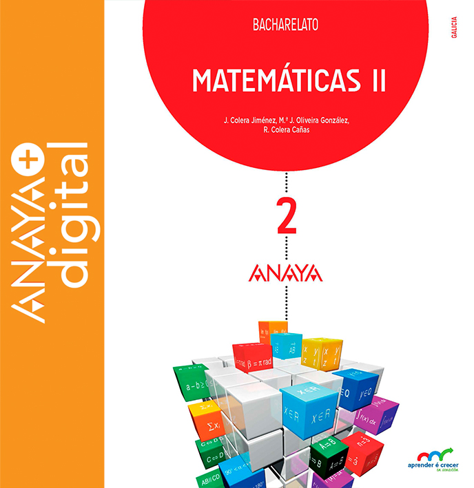 Portada do Libro Matemáticas II. Bacharelato. Anaya + digital