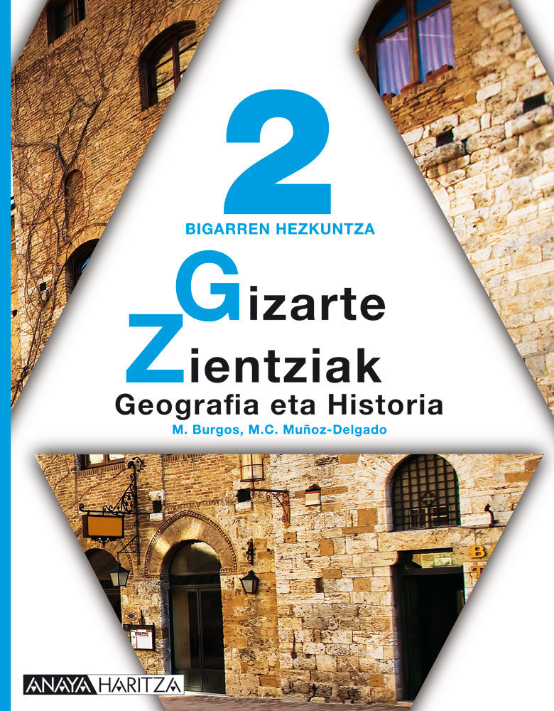 Book cover Gizarte Zientziak,  Geografia eta Historia 2