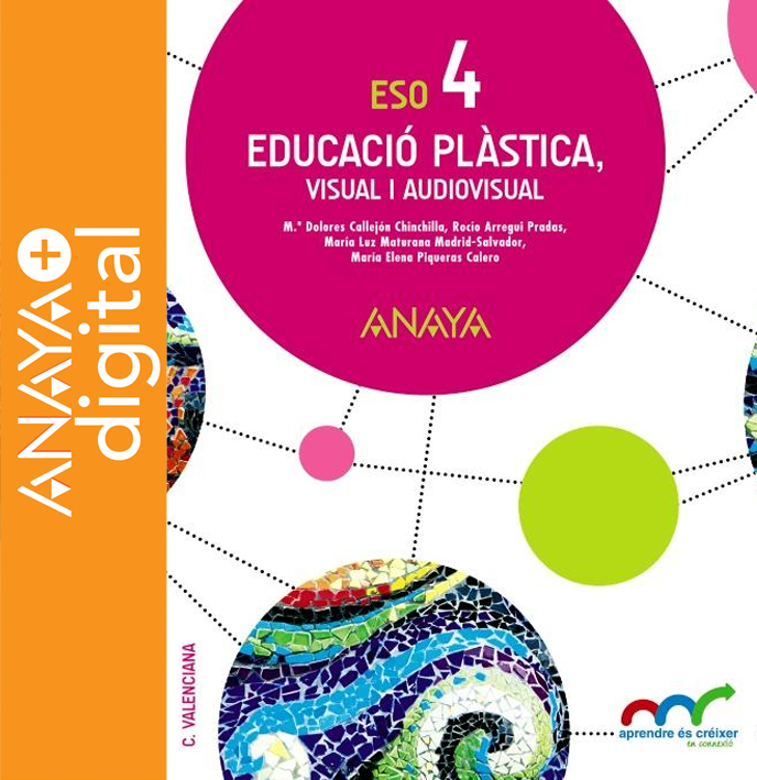 Portada del llibre Educació Plàstica, Visual i Audiovisual 4. ESO. Anaya + digital