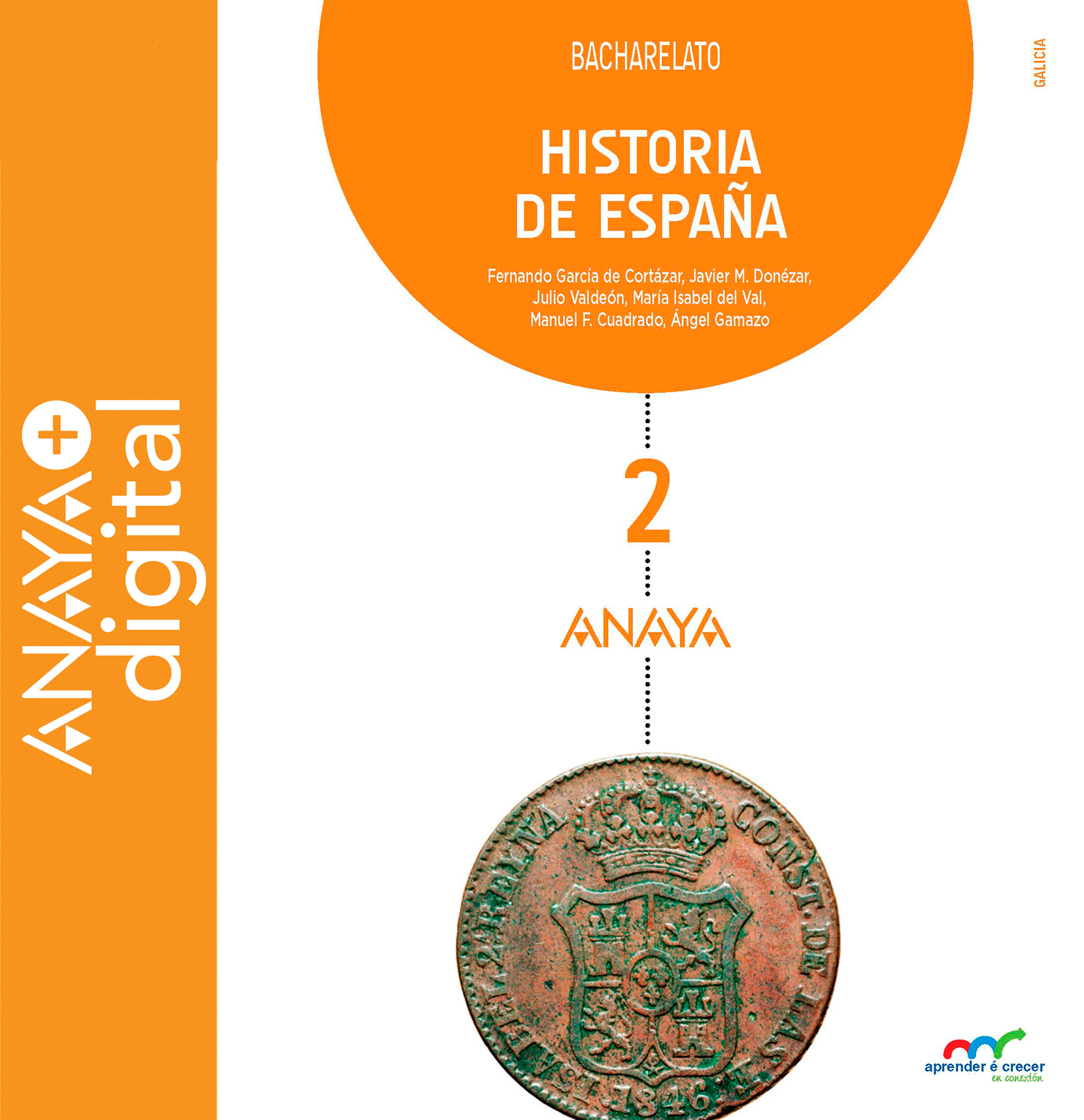 Portada do Libro Historia de España 2. Bacharelato. Anaya + digital