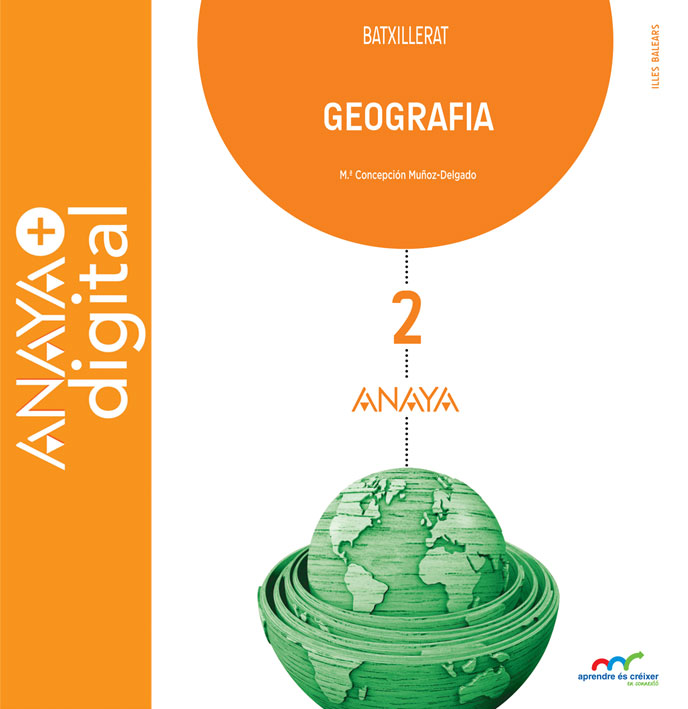 Portada del llibre Geografia 2. Bachillerato. Anaya + digital