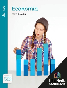 Book cover LM PLAT Alumno Economía Analiza 4 ESO Saber Hacer