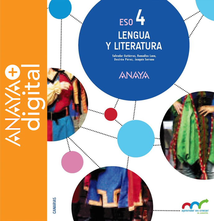 Portada del Libro Lengua y Literatura 4. ESO. Anaya + digital