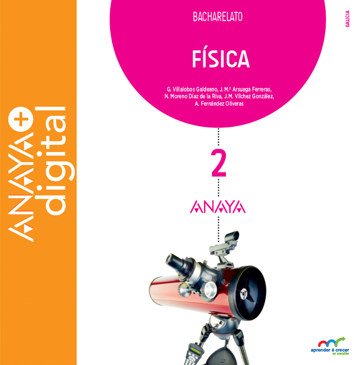 Portada do Libro Física 2. Bacharelato. Anaya + digital