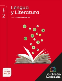 Book cover LM PLAT Alumno Lengua y Literatura Libro Abierto 2 ESO Saber Hacer