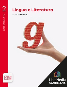 Book cover LM PLAT Alumno Lingua e Literatura Comunica 2 BCH Saber Facer Obradoiro