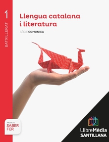 Book cover LM PLAT Alumne Llengua catalana i Literatura Comunica 1 BCH Saber Fer Grup Promotor