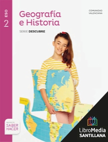 Book cover LM PLAT Alumno Geografía e Historia Descubre 2 ESO Saber Hacer Voramar