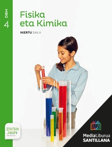 Book cover LM PLAT Ikaslea Fisika eta Kimika Ikertu 4 DBH Egiten Jakin proiektua Zubia